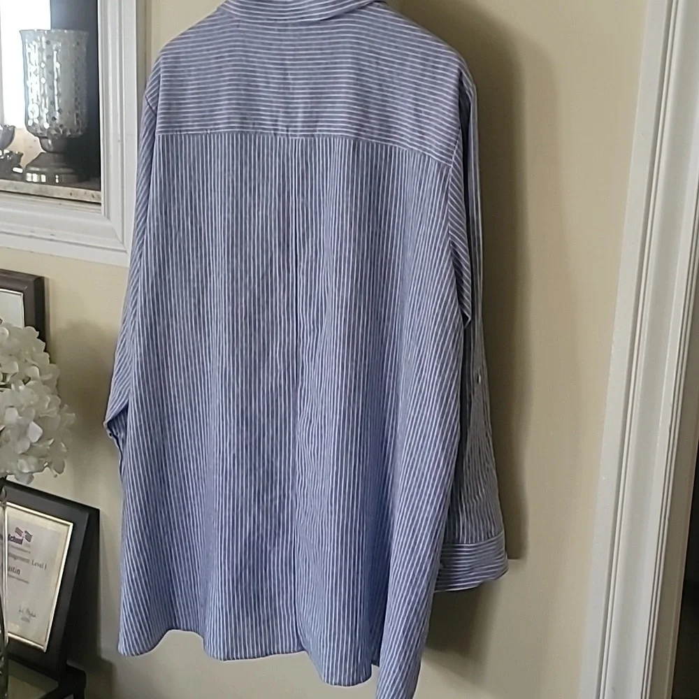 Jones NY Signature Long  Tunic Shirt Dress 60% Linen Plus SZ 3XLT - Picture 8 of 16